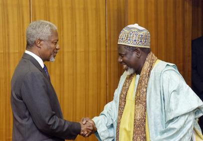 cheikh Hassan Ciss� de Kaolackh et L'ancien s�cr�taire g�n�ral de L'ONU